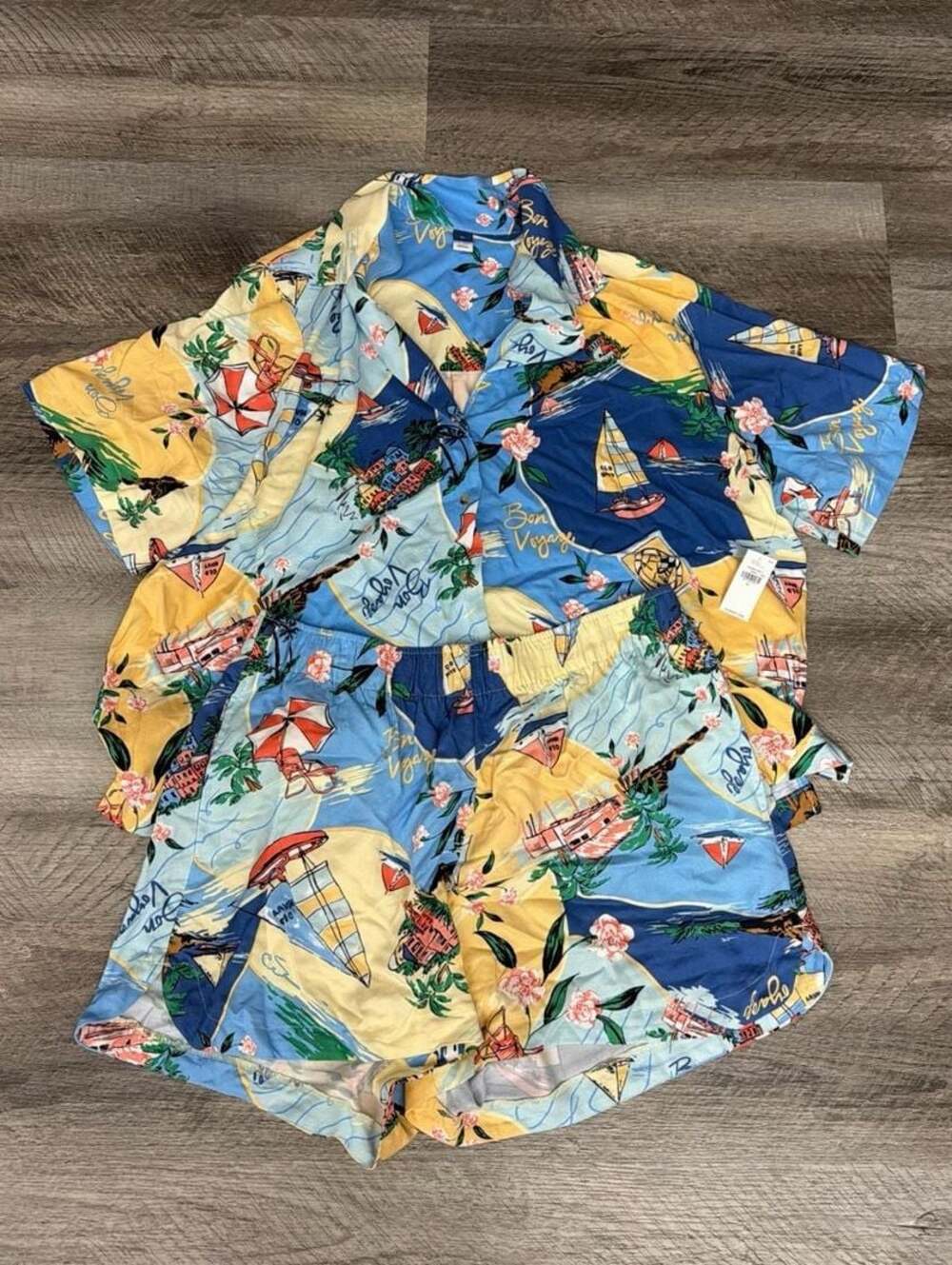 Old Navy Bon Voyage Tropical Print Shirt and Shorts Set